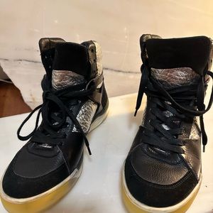 Alexander McQueen & Puma leather & suede hightops.